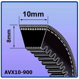 Ремень клиновой зубчатый AVX10-900, Li 849 / Lw 887 / La 900 mm