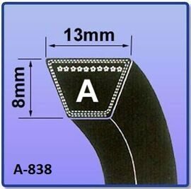 Ремень клиновой А 838, 838Li  / 868Ld  / 888La, A33, 13x838 mm